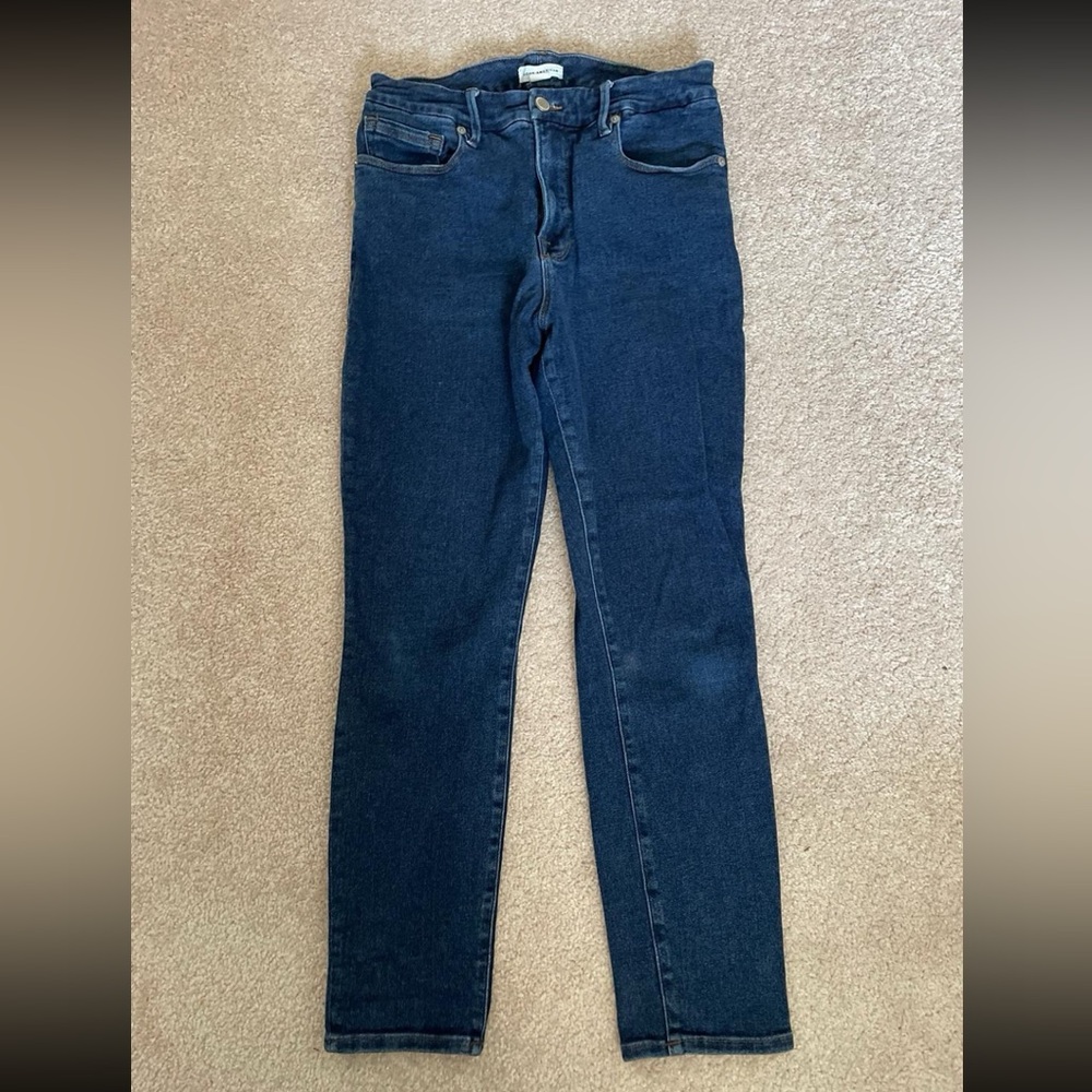 Good American Good Legs Crop Skinny Jean size 8 - Picture 2 of 5